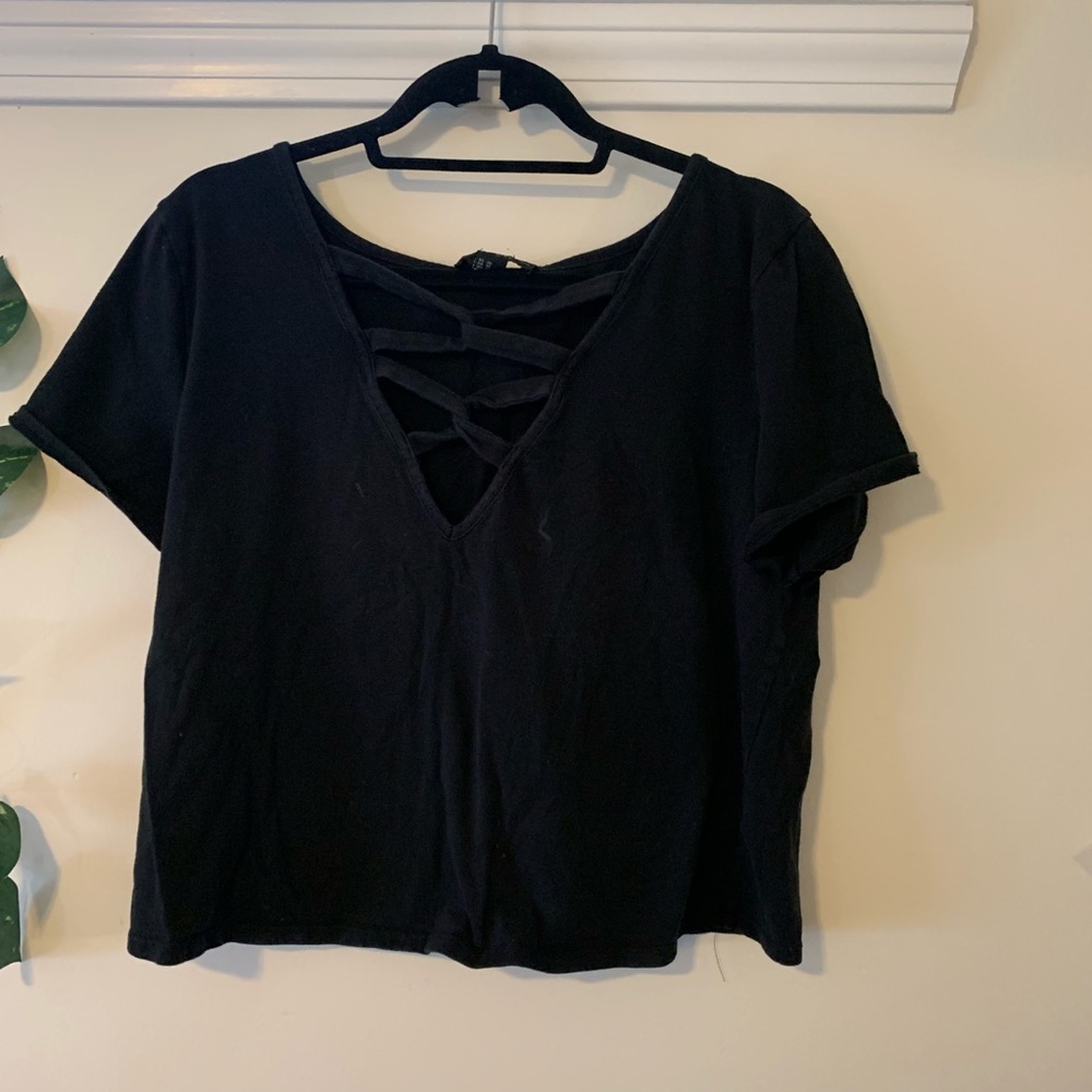F21 Cross Neck Top